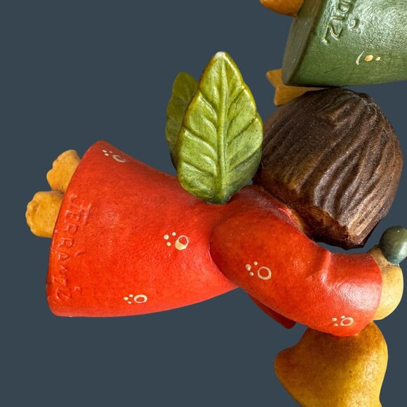 Anri Ferrandiz Flying Angels Pair Lantern And Bell Hand Painted Italy 4" - Picture 5 of 7